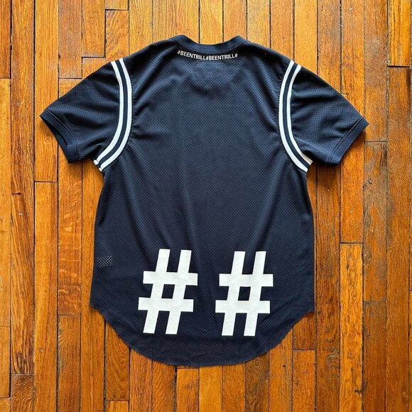 Been Trill Virgil Abloh Heron Preston #13 Football Jersey Men‎ Medium Navy Blue - Picture 6 of 8